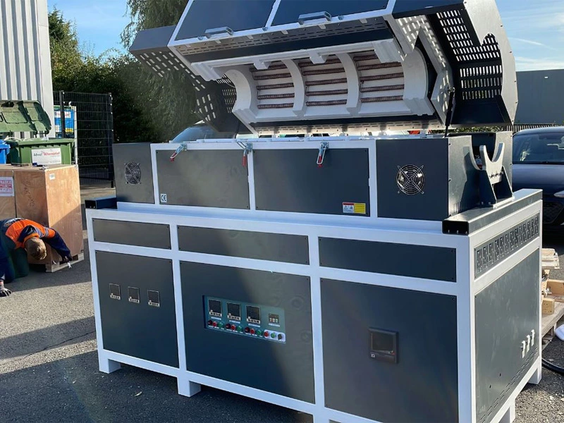 Belgian Customized Large-diameter Tilting Rotary Tube Furnace