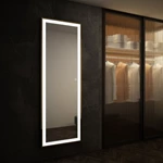 Rectangle Full Length Mirror Bathroom Light Fixture Barber Mirror Station