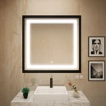 Square Led Mirror with Frame Wall Bathroom Mirrors