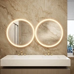 Divas Model 001 Luxury Modern Lighted Vanity Mirror with Touch/Sensor Switch Adjustable Dimmable Frameless Design IP44 Rated