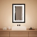 Rectangle Frame Illuminated Mirror Smart Vanity Mirror for Hotel Anti-fog LED Mirror