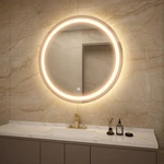 Divas Model 001 Luxury Modern Lighted Vanity Mirror with Touch/Sensor Switch Adjustable Dimmable Frameless Design IP44 Rated