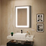 Rectangle Led Mirrored Medicine Cabinet Anti Fog Mirrors for Beauty Salon with Led Smart Mirror Hotel Decor