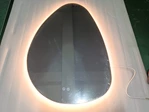 Modern Water Drop Shape Anti-Fog Lighted LED Bathroom Mirror Illuminated Irregular LED Mirror