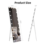 Modern Rectangle for Hollywood LED Lighted Salon Dressing Mirror Full Length with Adjustable Lighting for Makeup Use