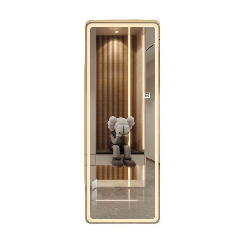 Smart Bathroom LED Mirror Aesthetic Full Length Hallway Large Floor Illuminated Mirror Decorative