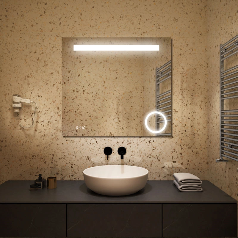 Magnifying Led Mirror for Bathroom Bluetooth Illuminated Rectangle Mirror