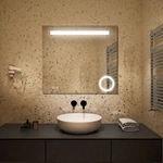 Magnifying Led Mirror for Bathroom Bluetooth Illuminated Rectangle Mirror
