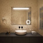 Magnifying Led Mirror for Bathroom Bluetooth Illuminated Rectangle Mirror