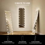 Modern Rectangle for Hollywood LED Lighted Salon Dressing Mirror Full Length with Adjustable Lighting for Makeup Use