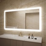 Modern Smart LED Bathroom Mirror with dimmable, Perfect | DivasBath USA Wholesale LED Vanity Mirror with Bluetooth Rectangle Smart Mirror Wifi Bathroom