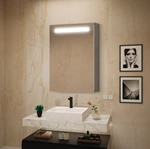 Modern Rectangular LED Mirror Cabinet with Aluminum Glass LED Vanity for Bathroom Use in Apartments and Villas Light Cabinet
