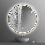 Round Anti-Fog Smart LED Bathroom Mirror with Lights for Bathroom, Shatter-Proof, Dimmable, Backlit + Front Lit