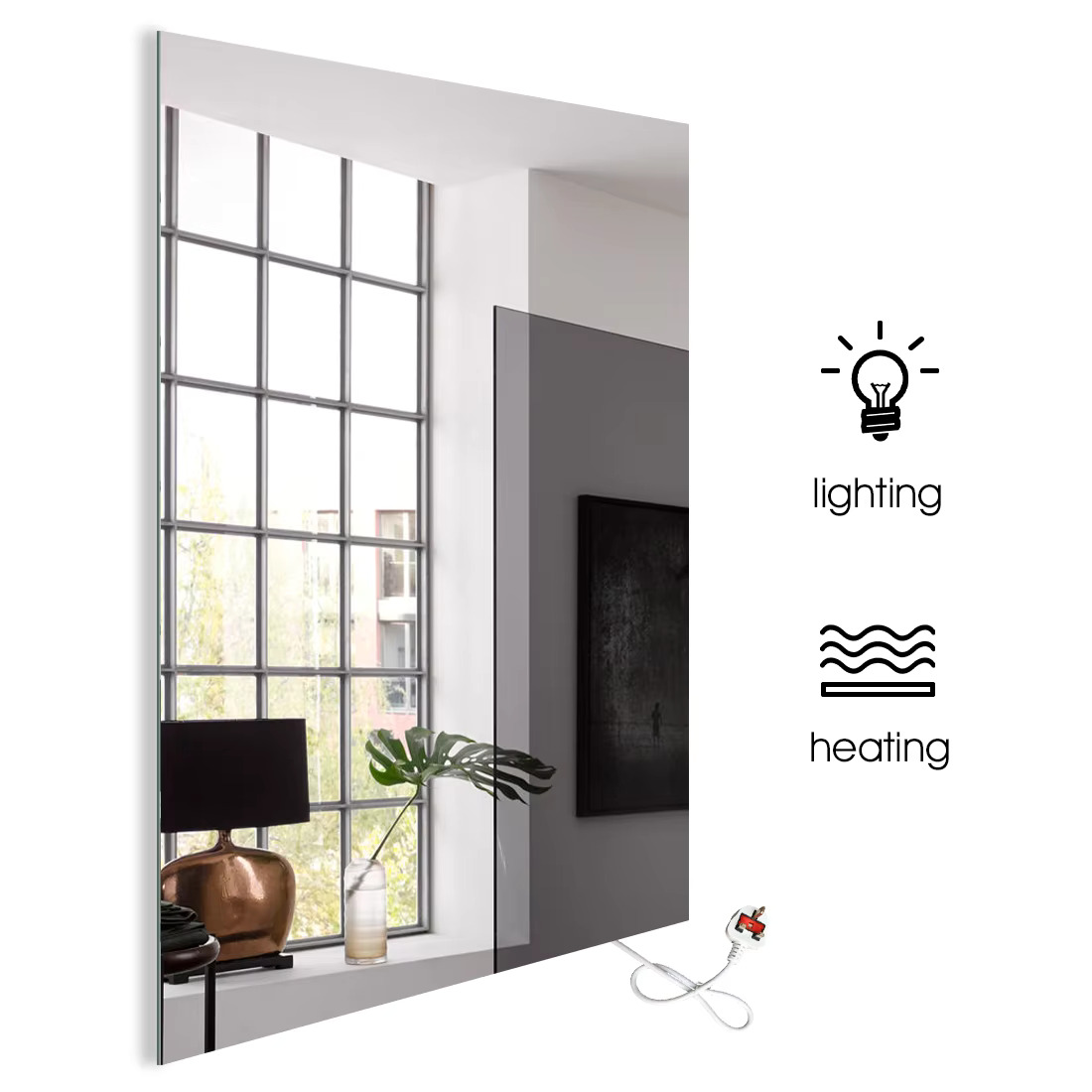 LED Bathroom Mirror with Anti-Fog Demister Function