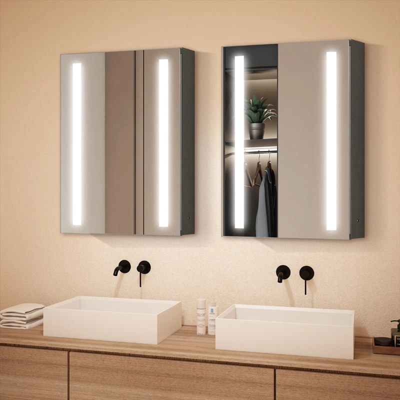 Modern Bathroom Cabinets Bathroom Mirror with Led Light Smart Led Rectangle Bathroom Mirror with Touch Screen