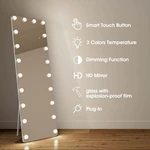 Modern Rectangle for Hollywood LED Lighted Salon Dressing Mirror Full Length with Adjustable Lighting for Makeup Use