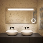 Magnifying Led Mirror for Bathroom Bluetooth Illuminated Rectangle Mirror