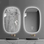 Frameless Oval Led Lighted Hotel Bathroom Make up Mirror With Anti-Fog Mirror Smart LED Mirror
