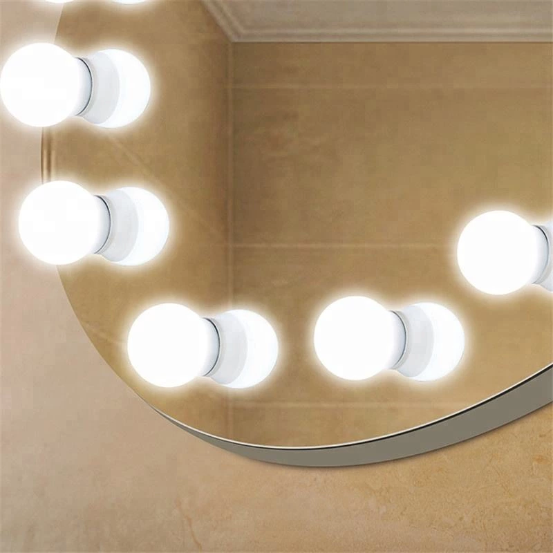 Round Hollywood Vanity Mirror with Light 14 Touch Dimmer Led Bulbs for Makeup Dressing Table