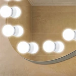 Round Hollywood Vanity Mirror with Light 14 Touch Dimmer Led Bulbs for Makeup Dressing Table