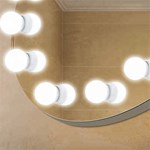 Round Hollywood Vanity Mirror with Light 14 Touch Dimmer Led Bulbs for Makeup Dressing Table