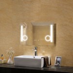 Back Lit Led Rectangle Vanity Magnifying Mirrors Bathroom Makeup Hanging Sensing Hotel Led Mirror Cosmetic Led Wall Mirror