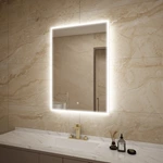 Frameless Rectangle Acrylic Outer Frosted LED Vanity Mirror with Double Light Anti-Fog Design
