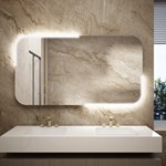 Rectangle Acrylic Backlit Touch Sensor Switch Frameless LED Mirror for Bathroom