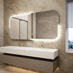 Rectangle Acrylic Backlit Touch Sensor Switch Frameless LED Mirror for Bathroom