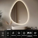 Modern Luxury Furniture Smart Led Bathroom Mirror Anti Fog Frontlit Illuminated Wall Hair Salon Mirrors