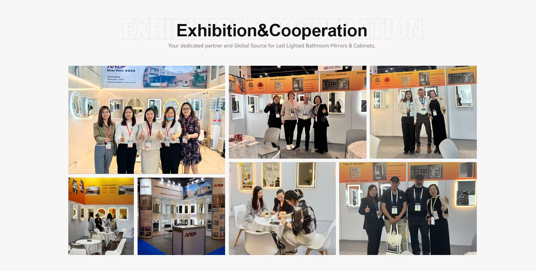 DivasBath Cambodia factory and trade show support for LED bathroom mirror buyers