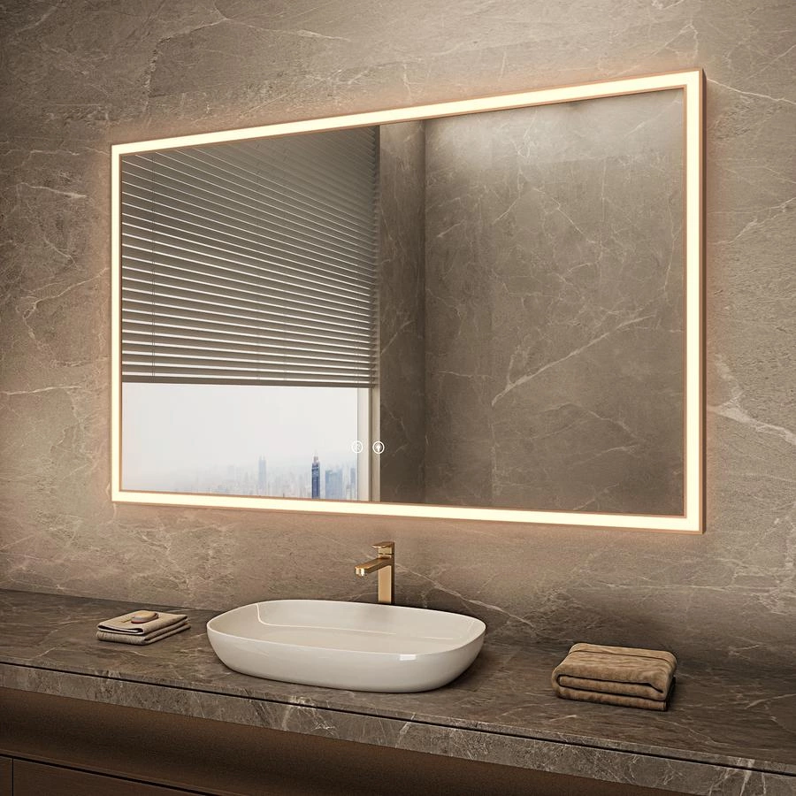 Premium Framed LED Bathroom Mirror with Anti-Fog Technology | DivasBath