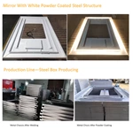 Premium LED Mirror with Solid Metal Frame & Customizable Lighting