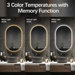 Wholesale Factory Large Manufacturer Modern Design Smart Led Mirror Oval Shaped Frameless Bathroom Bath Led Light Ip44 Rating