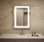 Premium LED Mirror with Solid Metal Frame & Customizable Lighting