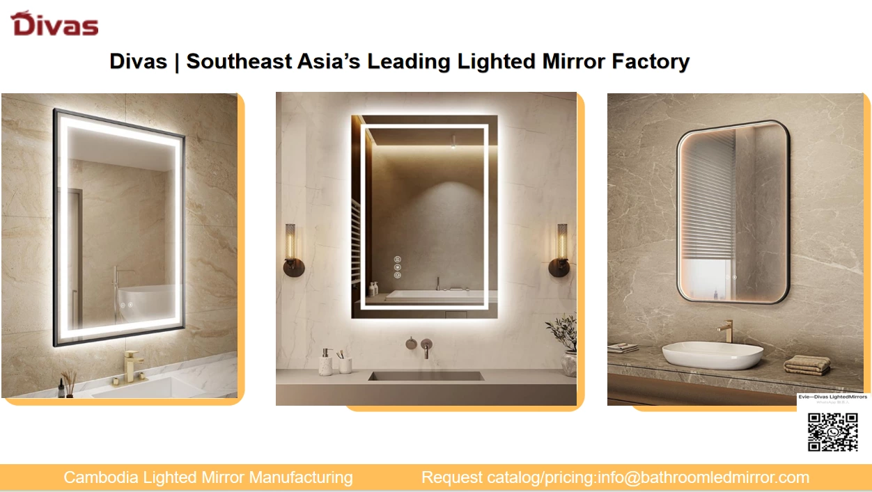 Stable LED Vanity Mirror Manufacturing: Our Fully Operational Cambodia Factory