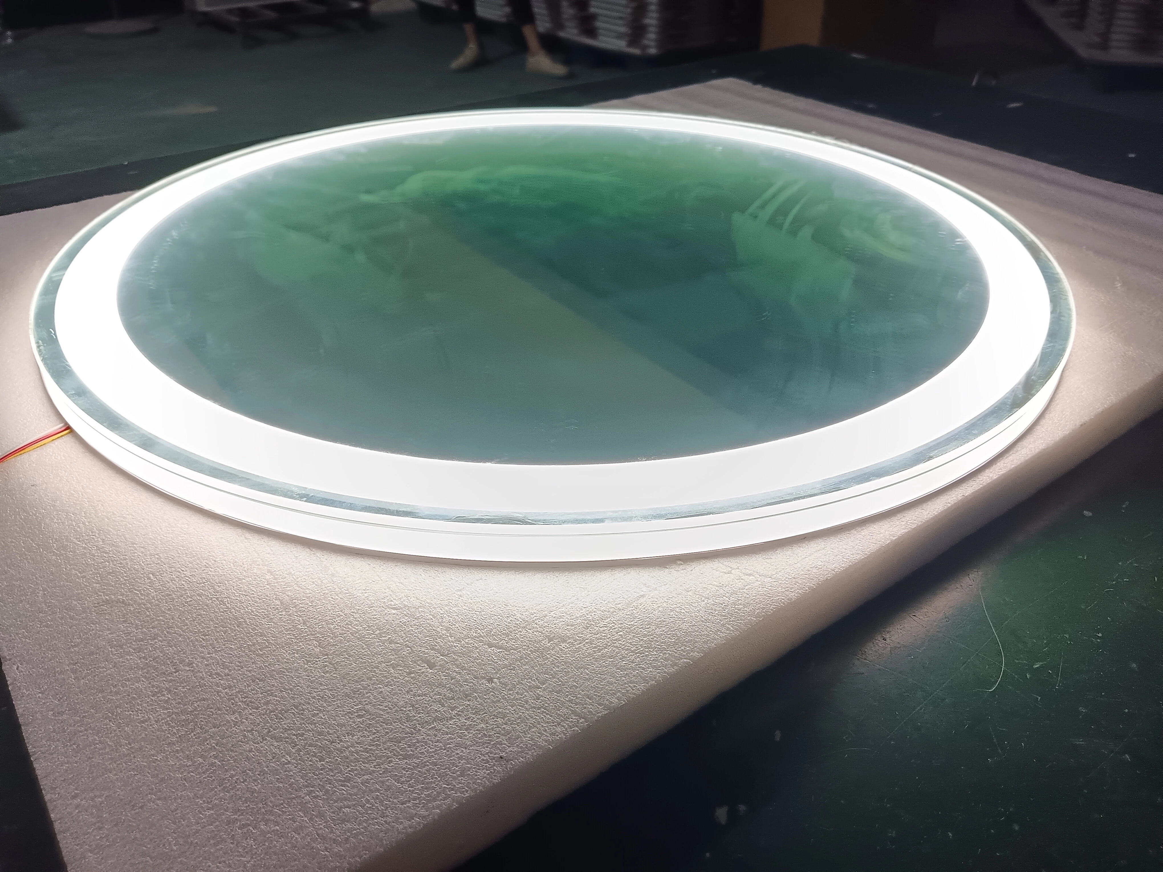Round Anti-Fog Smart LED Bathroom Mirror with Lights for Bathroom, Shatter-Proof, Dimmable, Backlit + Front Lit