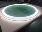 Round Anti-Fog Smart LED Bathroom Mirror with Lights for Bathroom, Shatter-Proof, Dimmable, Backlit + Front Lit