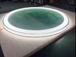 Round Anti-Fog Smart LED Bathroom Mirror with Lights for Bathroom, Shatter-Proof, Dimmable, Backlit + Front Lit